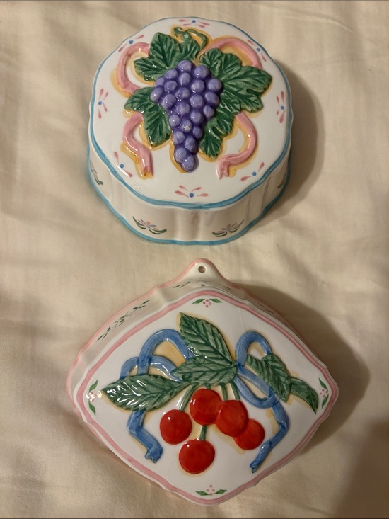 None Other - Vintage Italian Style Decorative Jello/Dessert Molds